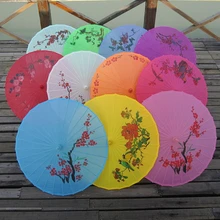 2 шт./партия, высокое качество, в японском стиле бамбуковое Шелковый Зонтик дизайнерский Зонт с ручной росписью, цветочный дизайн и 11 цветов