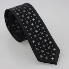 Yibei Coachella галстук черный в клетку галстук граница с серый горошек и проверено Для мужчин Галстуки тонкий микрофибры Мода Gravata Masculina