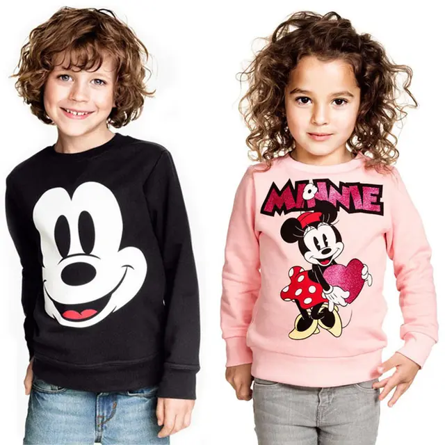 New Boys Girls Mickey T shirt Spring Autumn Long Sleeve Cartoon T Shirts For Kids Minnie Casual Clothing Children Sweatshirt Top 1