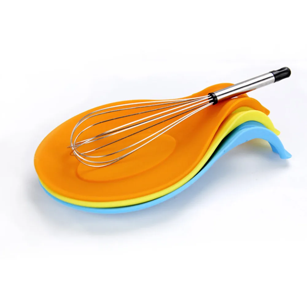 

Multipurpose Silicone Spoon Rest Pad Food Grade Silica Gel Spoon Put Mat Device