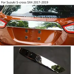 Нержавеющая сталь задней двери Лицензия багажника бампер Рама плиты отделкой лампы багажник капот 1 шт. для Suzuki S-cross SX4 2017 2018 2019