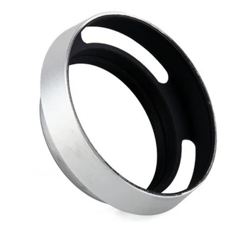

Photography accessories Silver Metal Vented Lens Hood 37 39 40.5 46 49mm Mount Thread for all bands of DSLR M4/3 single Camera