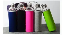 420/550 ML Neue Stilvolle BPA Frei Glas Sport Wasserflasche mit Teefilter Infuser Schutztasche Obst Outdoor umweltfreundliche