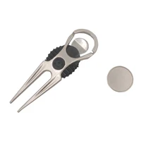 1PC Golf Green fork Golfer Club Alloy Golf Club Ball Putting Green Fork Divot Tool & Golf Ball Green Fork Pitch Repair Kit 1