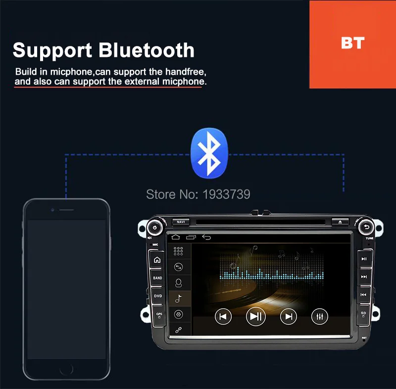 Best Funrover VW In Dash Car Stereo 8 "Car DVD GPS Navigation 2 din Car Radio CANBUS autoradio Bluetooth RDS WIFI OBD FM DVD for vw 18