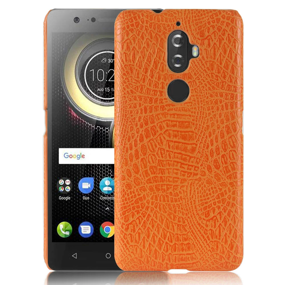 Luxury Crocodile Snake Texture Leather Case for Lenovo K8 Plus Cover
