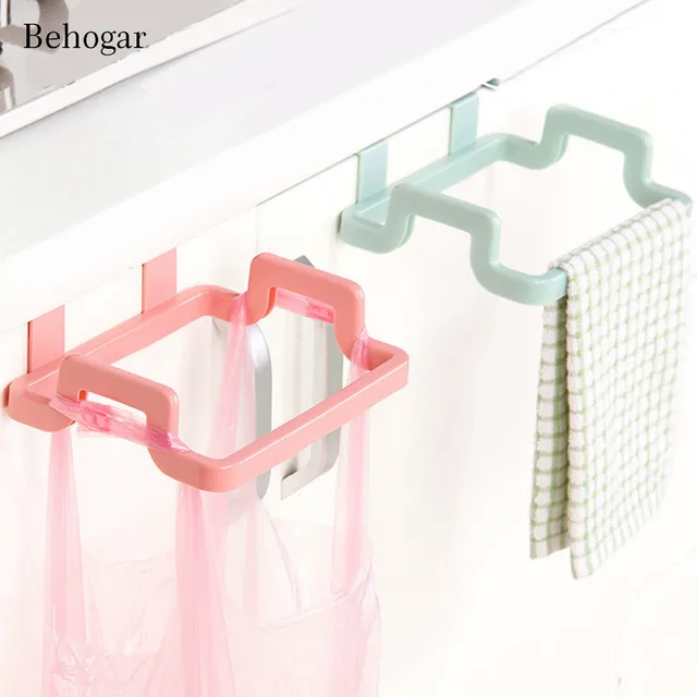 Special Price Behogar 2pcs Kitchen Cabinet Hanging Trash Can Bin Rubbish Bag Holder Garbage Bag Rack Hang the Door Back Storage Rag Hanger Special Price Behogar 2pcs Kitchen Cabinet Hanging Trash Can Bin Rubbish Bag Holder Garbage Bag Rack Hang the Door Back Storage Rag Hanger