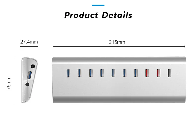 Blueendless Новое поступление цена высокоскоростное 10 вспомогательное устройство для USB 3,0 type C концентратор 10в1 кардридер для MAC для ноутбука