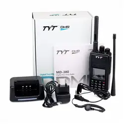 100% Оригинальные Радио Двухканальные рации TYT md-380 UHF 400-480 мГц 5 Вт цифровой Мобильное радио (DMR) двухстороннее Радио + DHL Бесплатная доставка