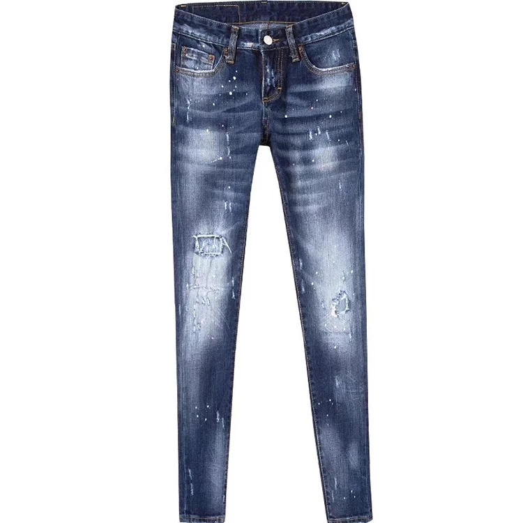 Стиль джинсы для женщин повседневные брюки джинсовые брюки карандаш джинсы feminino рваные джинсы Горячая Распродажа дизайн Италия модный топ