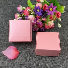 24 шт./лот 6,5*6,5*3 см ювелирные изделия розовый цветочный узор подарочные коробки отображает пустой конфеты посылка сумка для переноски для подарка принимаем логотип на заказ
