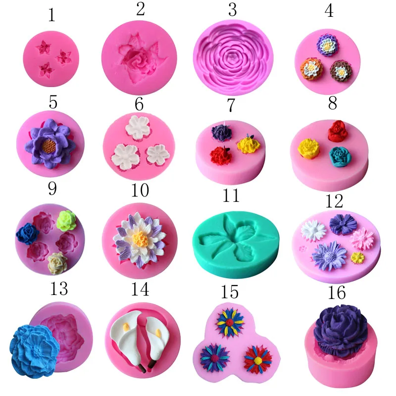 

Sugarcraft 1 piece Flower silicone mold fondant mold cake decorating tools chocolate gum paste mold