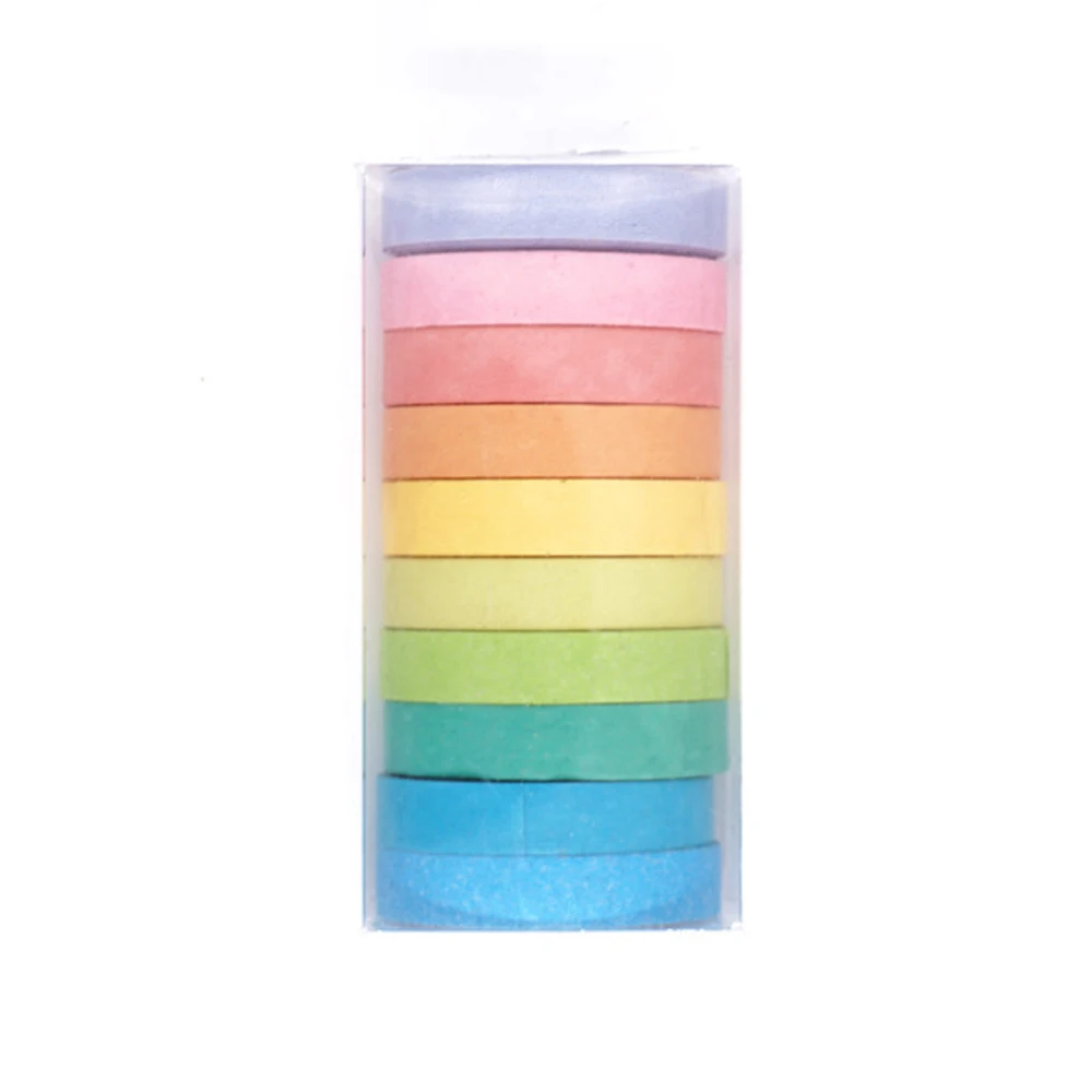 Fresh and lovely Candy rainbow DIY Adhesive tape Tear Japanese and Paper Tape by Hand Tape Scrapbooking Sticker School Supplies (3)