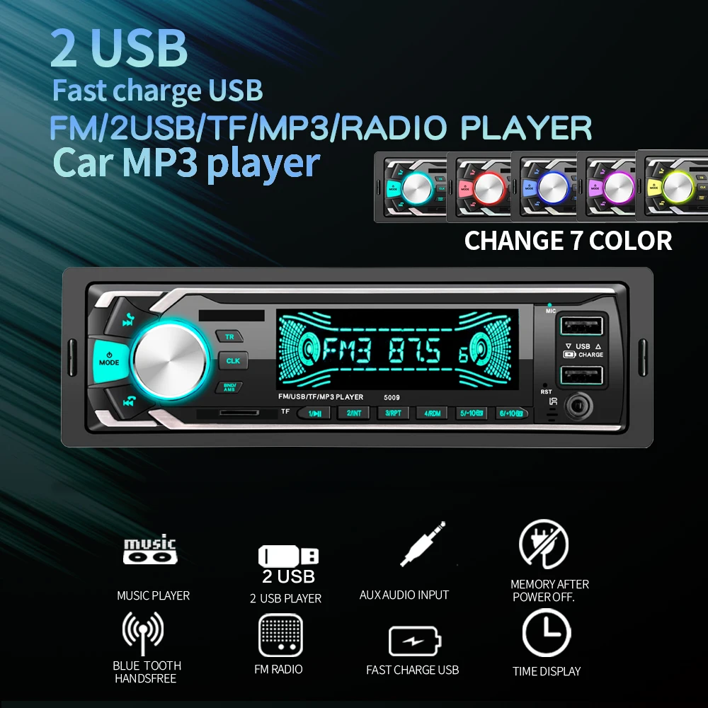 Новые продукты Bluetooth Авторадио Стерео радио FM Aux вход приемник SD USB 12V In-dash 1 din автомобильный MP3 мультимедийный плеер