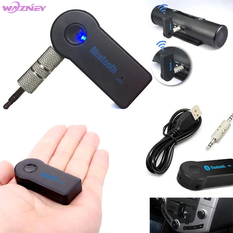 100set Wireless Car Bluetooth Receiver Adapter 3.5MM AUX Audio Stereo Music Hands-freeHome Car Bluetooth Audio Adapter with mic