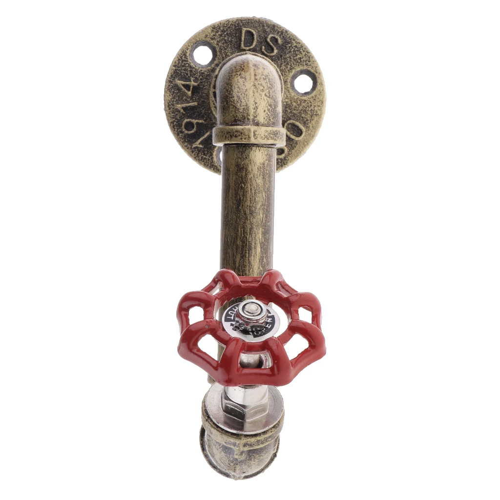 Home Decorative Industrial Iron Pipe Wall Mounted Coat Robe Hook Storage Hanger Rack Organizer