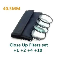 4 шт 40,5 мм 40,5 мм крупным планом Макро+ 1+ 2+ 4+ 10 SLR объектив фильтр комплект для 40,5 мм фильтр объектива