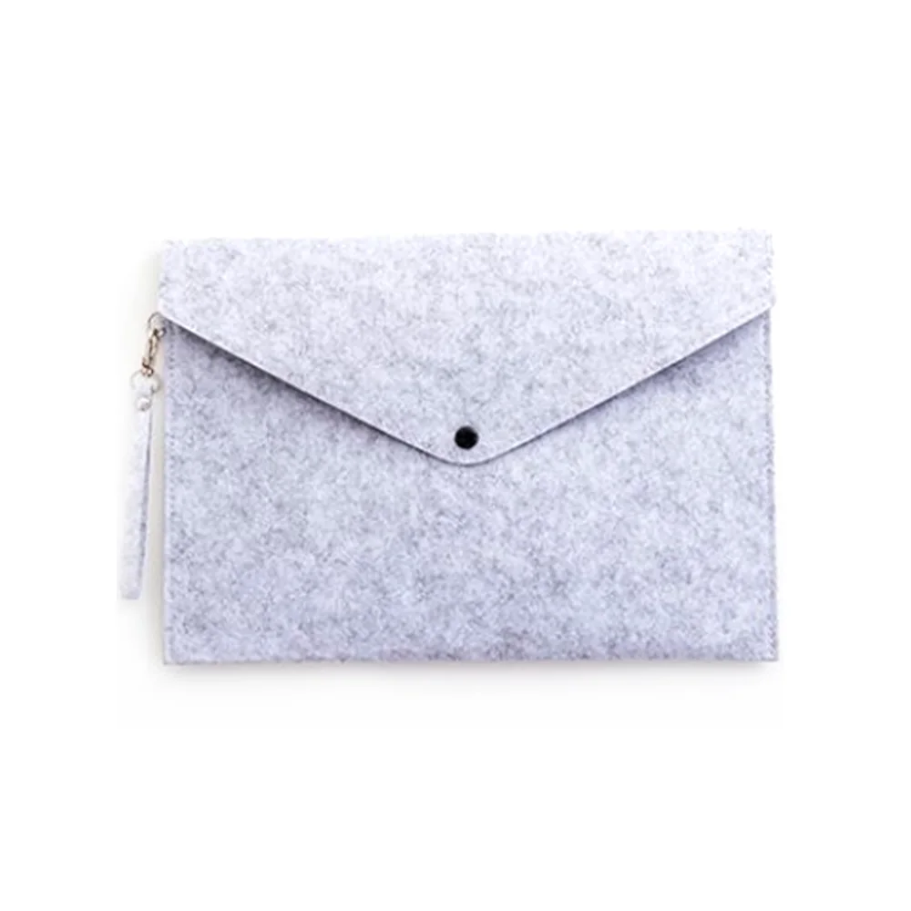 Многофункциональный портативный войлочный держатель, конверт, офисный портфель, сумка для документов, бумажный чехол, A4, складной, для хранения на открытом воздухе - Цвет: Light gray