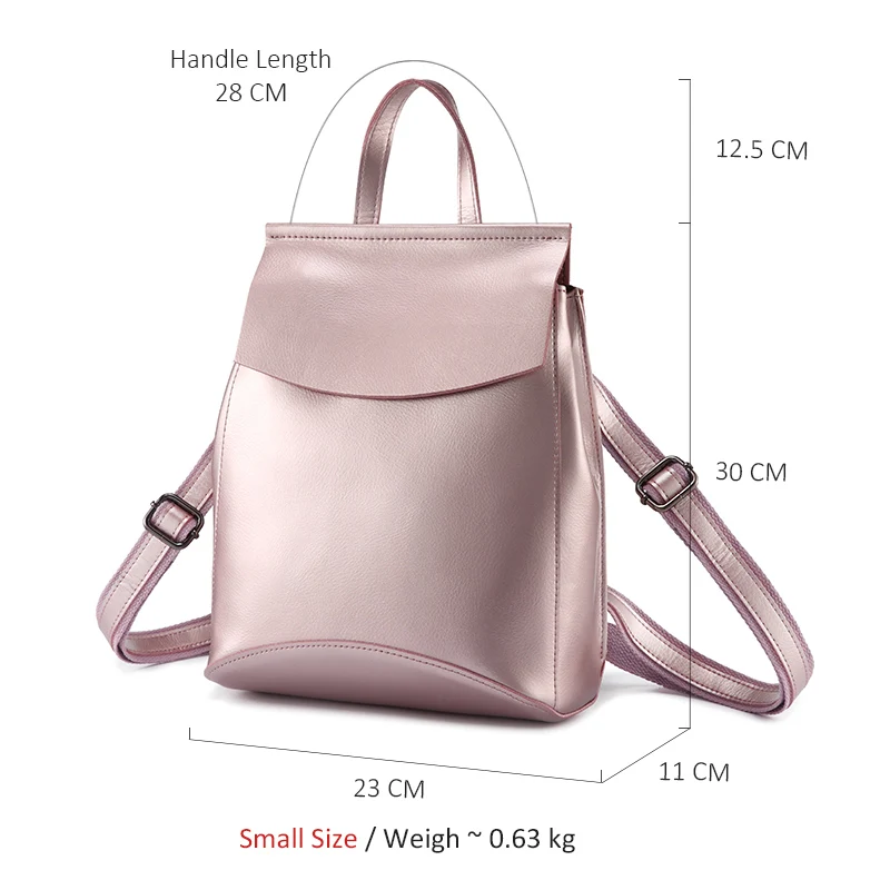 REALER, женский рюкзак, школьная сумка для женщин,, сумка через плечо, женский кожаный рюкзак с разрезом для девочек-подростков, сумка, сумки - Цвет: Pearl powder-S