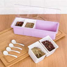 Подставка для специй горшки для специй коробка контейнер для хранения Контейнер для приправ Кухня инструмент# V