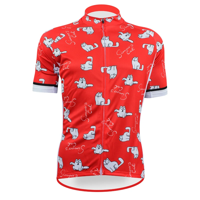 Nové Mnoho RED MEOW Alien SportsDear Dámské Cyklistické dresy Cyklistické oblečení Cyklistické košile Velikost 2XS AŽ 5XL