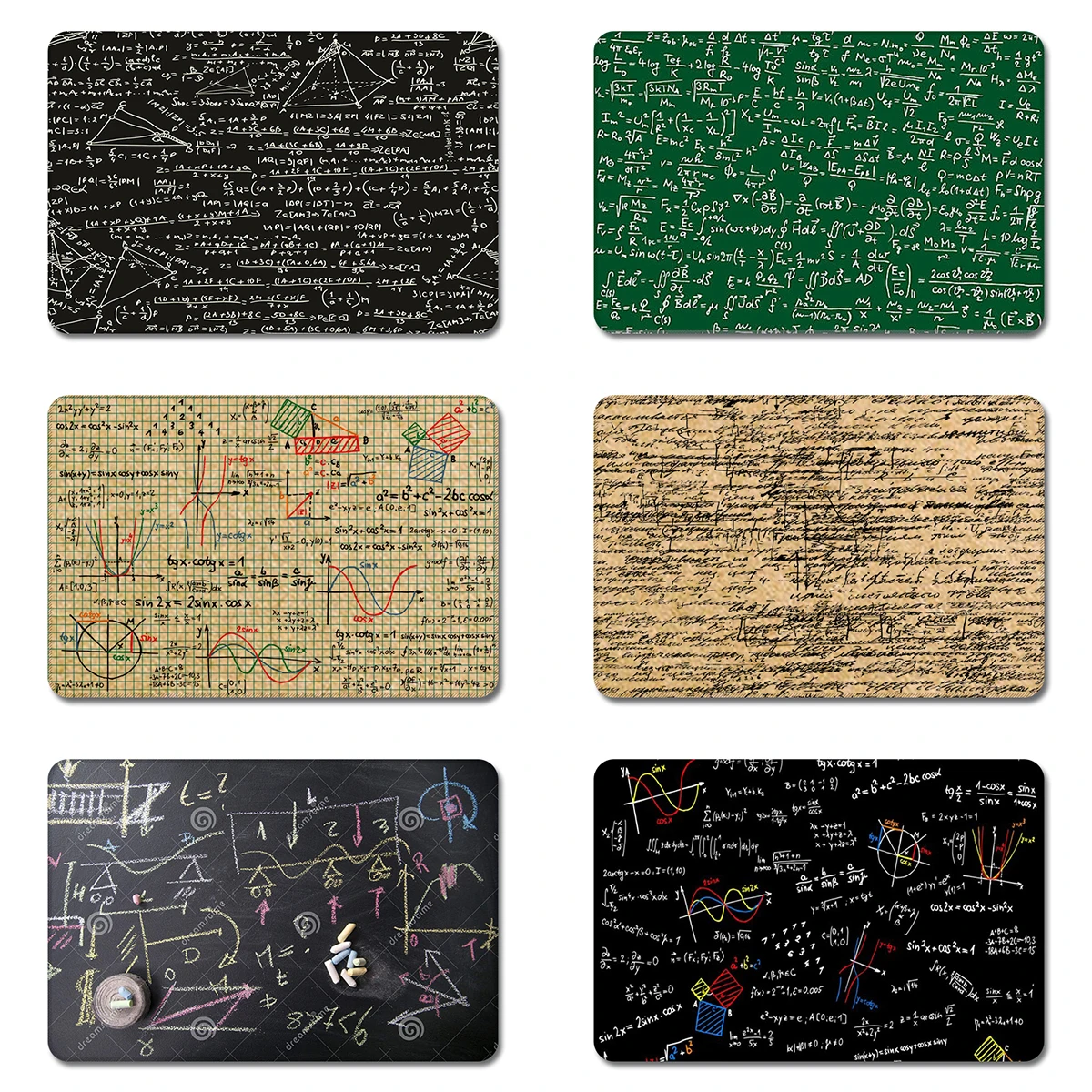 

Math Chemistry Doodles Graphics Nature Rubber Table Mouse Pad Laptop Computer Enclosure Mousepad Mat