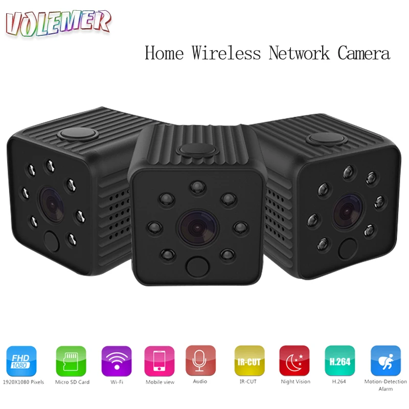 

Volemer New Wifi Camera HD Network Surveillance Cam Infrared Night Vision Mobile Monitoring Portable Mini DV DVR Wireless Camera