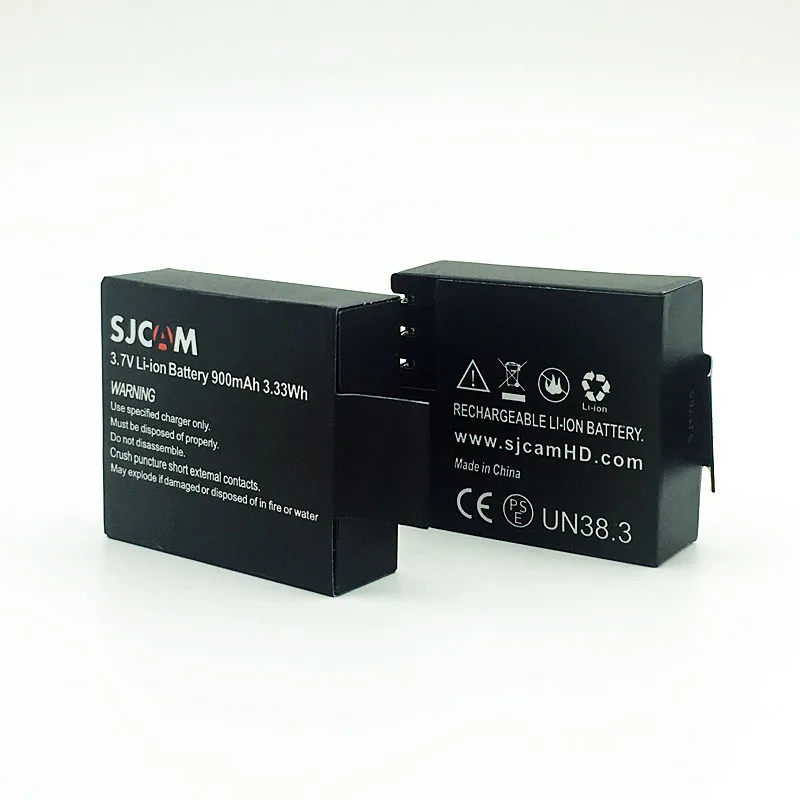 2 шт. аккумулятор SJCAM 3,7 V Li-Ion 900mAh резервные аккумуляторные батареи для SJCAM SJ4000 SJ5000 SJ5000X Elite M10 WiFi Экшн-камера