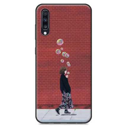 A8 Для samsung galaxy A70 чехол SM-A705F A7050 класса люкс с цветочным мотивом для девочек; мягкий чехол из TPU с дизайном в виде раковины для samsung A70 A705F A705 чехол coque 6,7" - Цвет: A8