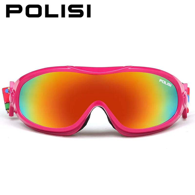 POLISI los niños de invierno de los niños gafas de esquí Snowboard nieve Skate gafas Anti-niebla UV400 de esquí de nieve Esqui gafas de protección