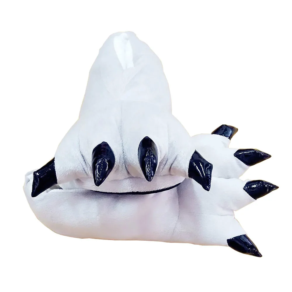 

Lizeruee Winter Warm Soft Indoor Floor Slippers Women Men Children Shoes Paw Funny Animal Monster Dinosaur Claw Plush CS219