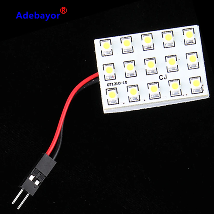 5X Pure White 15 1210 SMD LED Car Light Lamp Panel T10 Dome Bulb BA9S