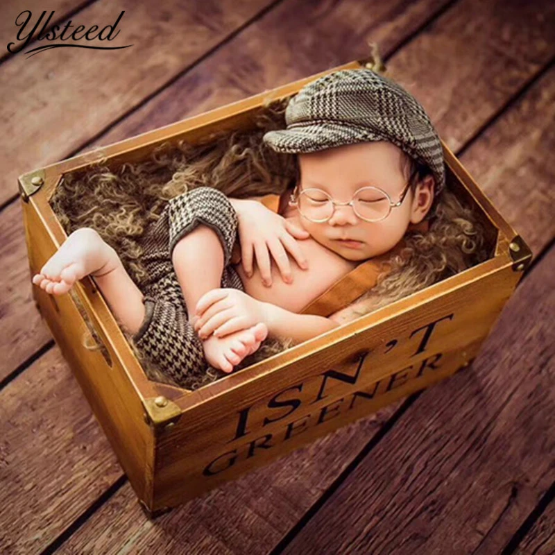 Casquette Pour Bebe Tenue Petit Monsieur Accessoires De Photographie Pour Nouveau Ne Costume A Carreaux Pour Seance Photo Bebe Garcon Accessoires Photo Aliexpress
