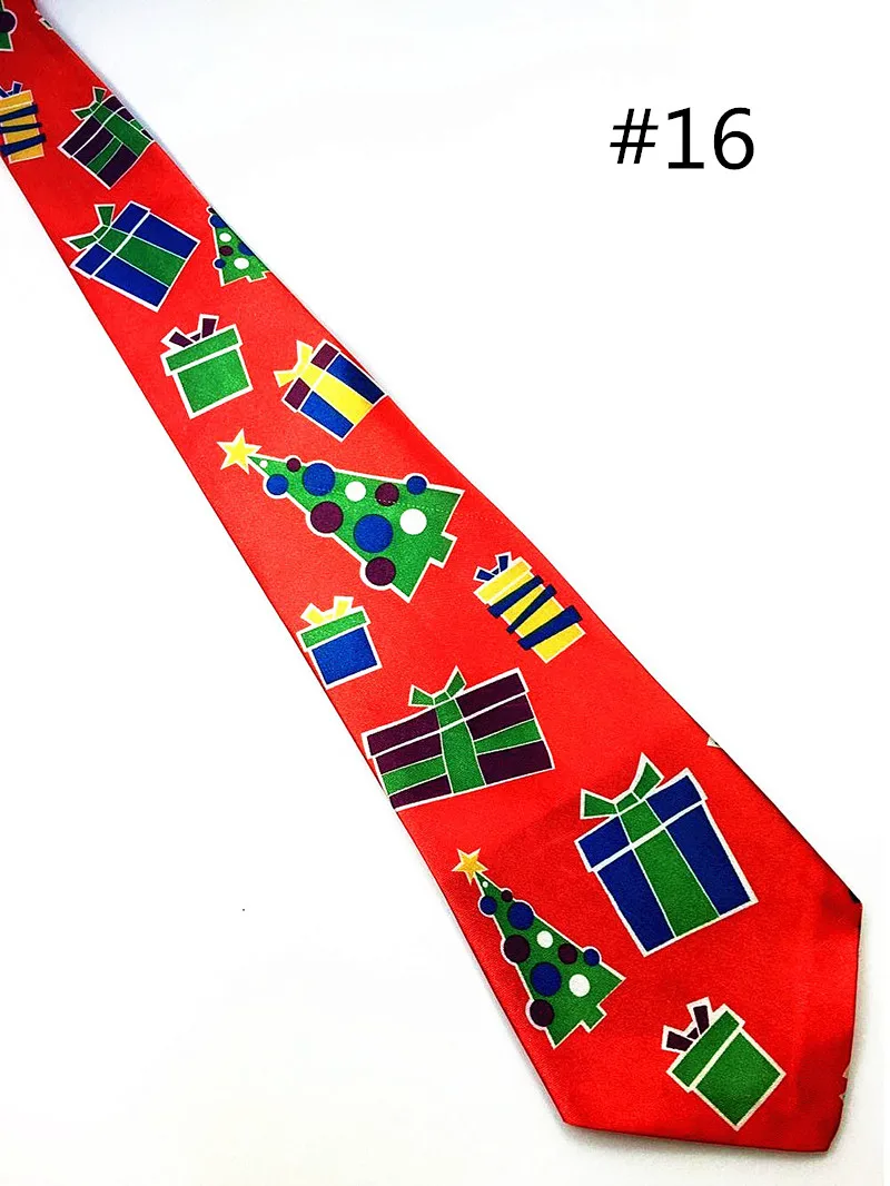 GUSLESON дизайн Рождественский галстук 9,5 см Стиль мужские модные галстуки Хеллоуин праздничный галстук Мягкий дизайнерский персонаж галстук - Цвет: 16