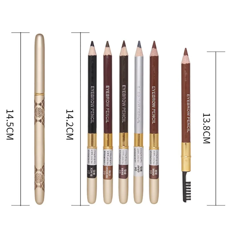 New 1PC Eyebrow Pencil Beautiful Professional Makeup Eyebrow Enhancer Durable Waterproof Long Lasting Dark Brown Eye Brow Pen New 1PC Eyebrow Pencil Beautiful Professional Makeup Eyebrow Enhancer Durable Waterproof Long Lasting Dark Brown Eye Brow Pen
