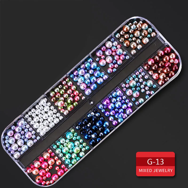 Разноцветные Стразы для ногтей с 3D кристаллами AB, стеклянные камни для ногтей, разные цвета, украшения для ногтевого дизайна, золотые, серебряные заклепки, стразы - Цвет: G-013