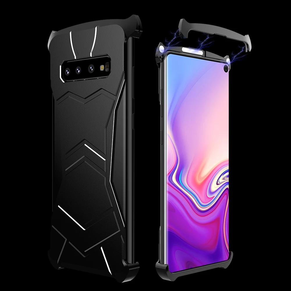 

R-JUST Aluminum Coque For Galaxy S10 S10+ S10E Case hero Magnet attraction Shockproof Armor Case Hard Metal