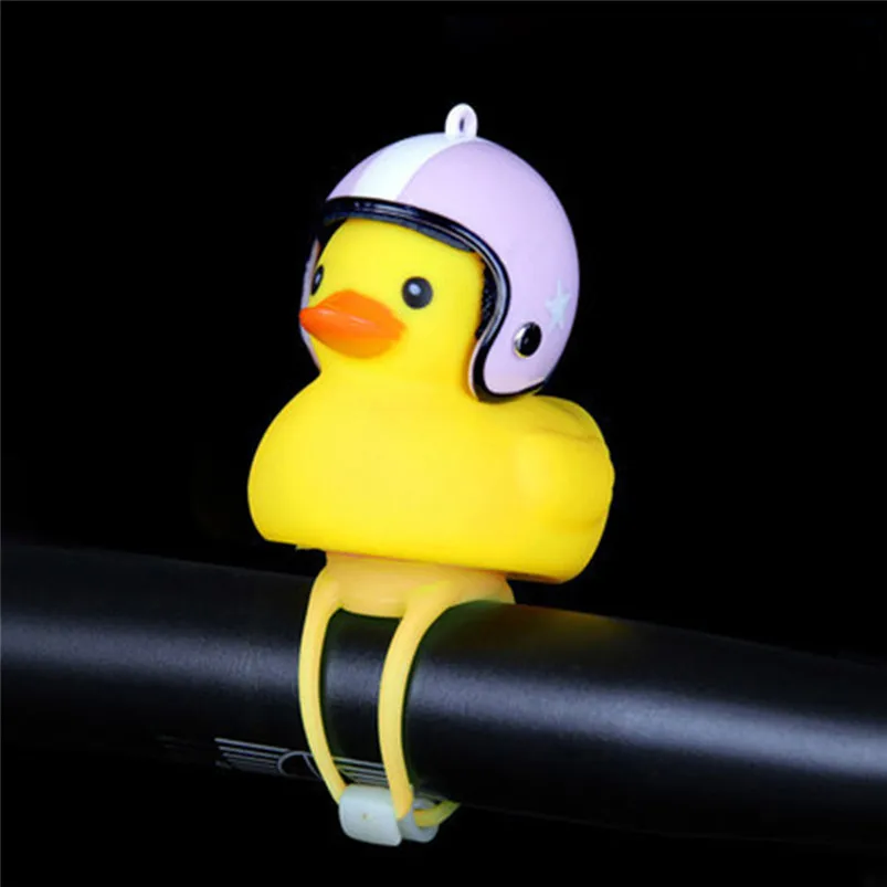 Cartoon Duck Led Lamp Head Light Shining Duck Bicycle Bells Handlebar Bicycle Accessories Night Light Kids Lamparas 35AP1113