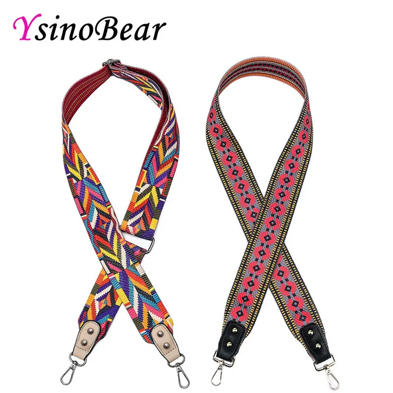 

YsinoBear Brand Wide Straps for Bags Retro Plaid Pattern Woven Shoulder Strap for Handbags Easy Holding Bag Strap Diy Accessorie