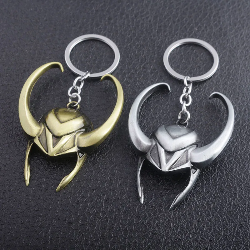 

New Avengers 4 Alliance Thor Hammer Loki Helmet Keychain Hammer thor letter Keyring enamel Jewelry Accessories
