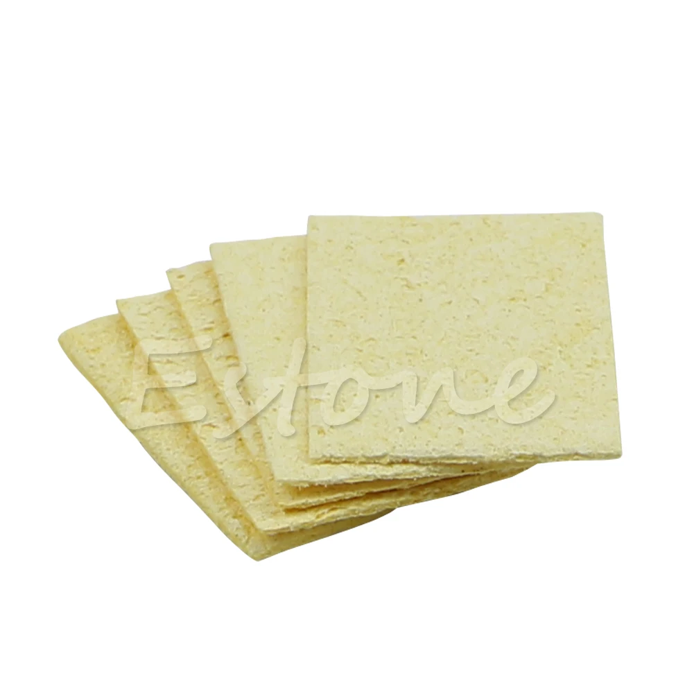 5pcs Soldering Iron Replacement Solder Tip Welding Cleaning Sponge Pads 3.5*4.5cm