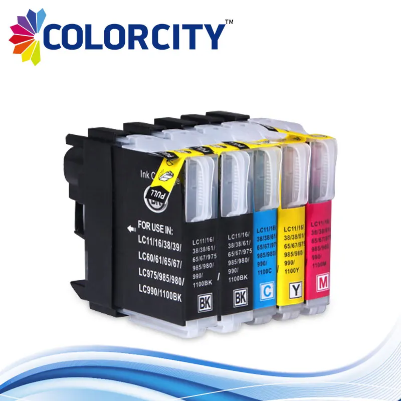 5 шт. чернильный картридж LC39 LC60 LC975 LC985 для brother DCP J125 J140W J315W J515W MFC J265W J410 J415W J220