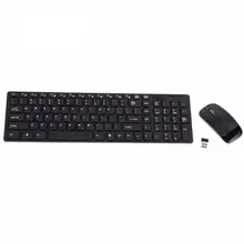 P High Quality Ultra Thin 2.4G Wireless Keyboard Dock Optical Mouse Set With Cover Kit Black Keyboard Mouse Combos