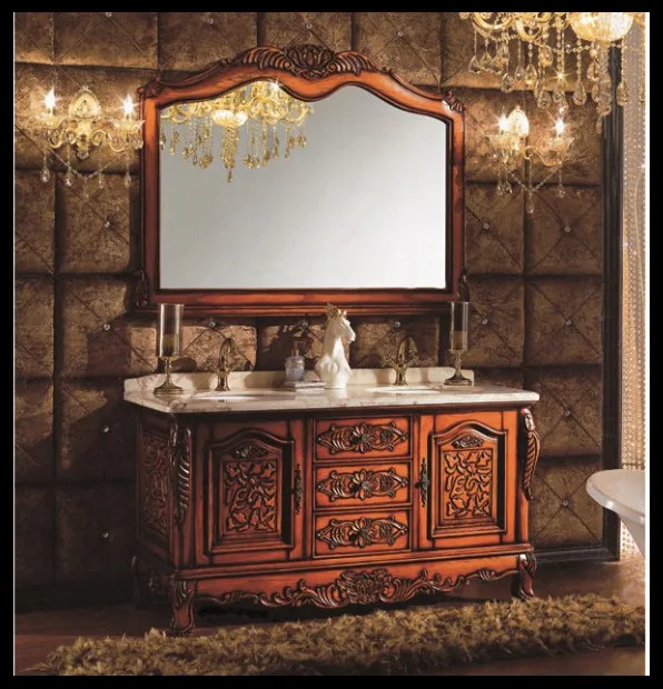 country style classical ancient bathroom double wooden