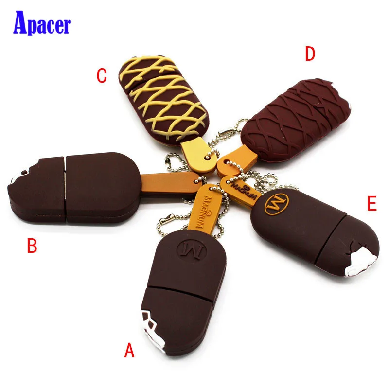 Apacer Cartoon popsicle Usb Flash Drive 4GB 8GB 16GB silicone U Stick 32GB 64GB ice cream pendrive