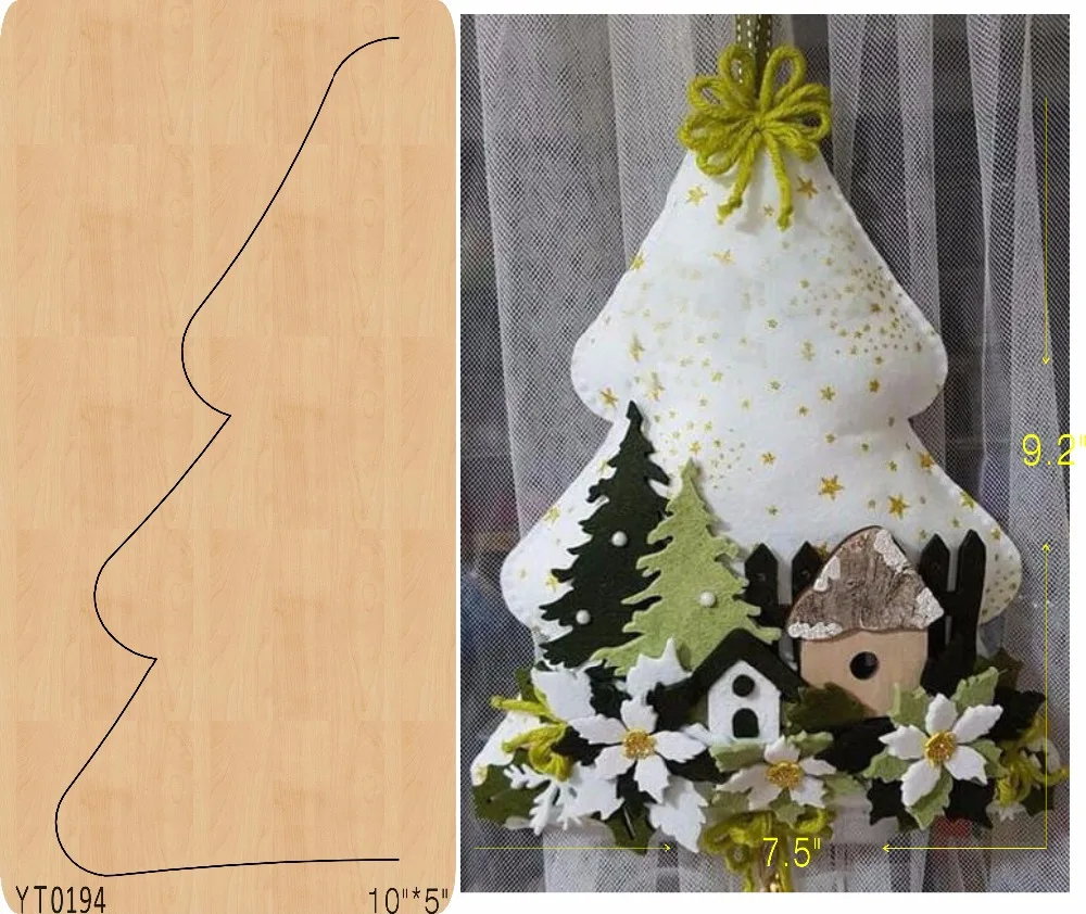 

Christmas tree-4 wooden die/cutting tool die/ Scrapbook mold/YT0194