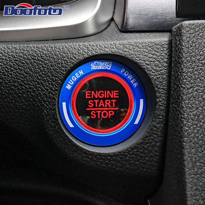 Doofoto Набор для автостайлинга для Honda Mugen кнопка запуска автомобиля брелоки крышка двигателя подходит для Honda Civic наклейки на авто аксессуары