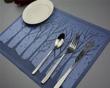 4 PÇS/LOTE Natal Placemat PVC Esteira da Barra Acessorios de Cozinha 30*45 cm Placa de Esteira de Tabela Tapete Conjunto de Cozinha Almofadas quentes JI 0802