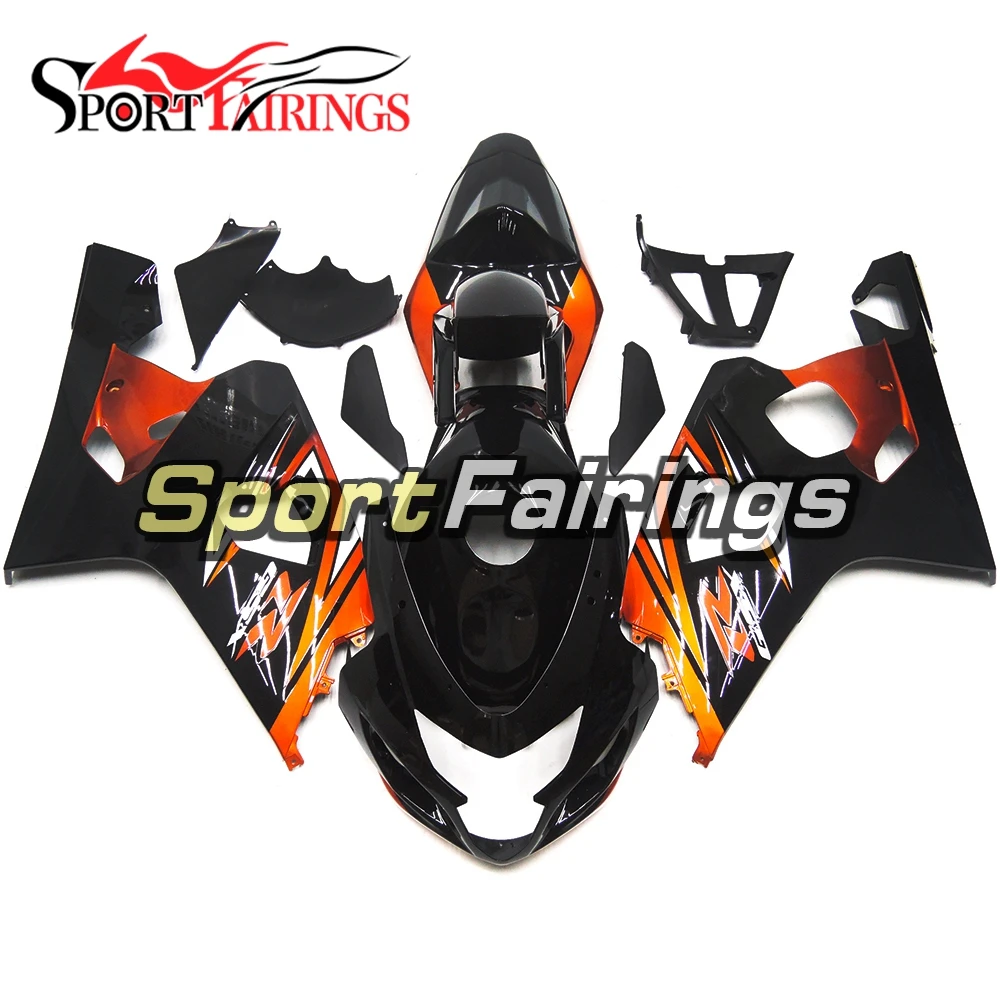 ABS Injection Motorcycle Fairing Kit For Suzuki GSXR600-750 GSXR750 K4 04-05 Year 2004 2005 Black Orange Sportbike Cowlings New |