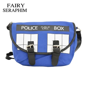

FAIRY SERAPHIM Cartoon Girl Cross Body School Bag Anime Dr Who Tardis Office Lady's Handbag Bolsa Feminina Doctor Who Messenger